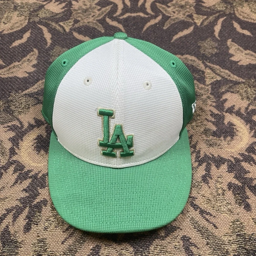 Los Angeles Dodgers New Era LOW PROFILE Hat St Patricks Day 59FIFTY Fitted 7 1/8